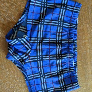 Burberry Swim Trunks--classic blue plaid, small